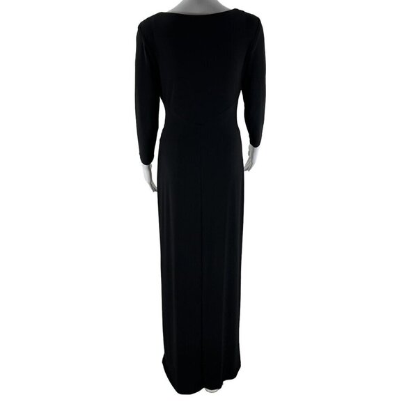 Ralph Lauren Womens Size 4 Black Evening Gown Pleated Elegant Romantic Stylish - Picture 5 of 16